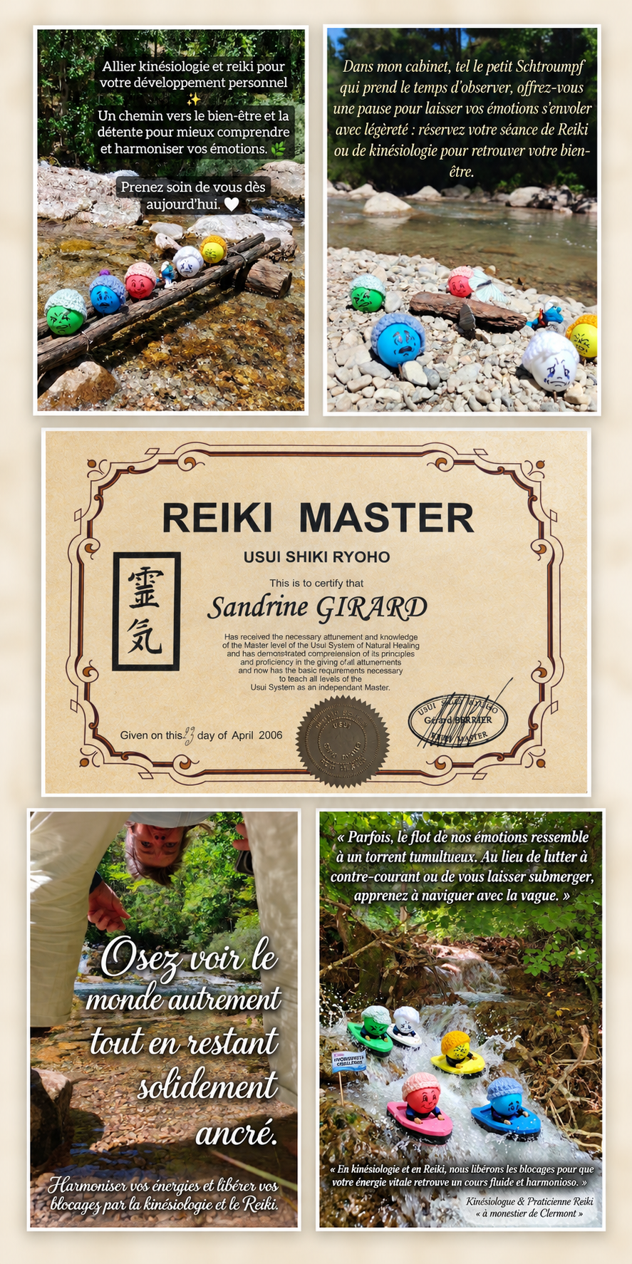 Sandrine Mathieu, Maître Reiki et kinésiologue
